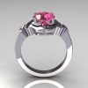 Modern Classic 950 Platinum 1.75 Carat Oval Rose Topaz Wedding Ring R73-PLATRT-2
