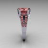 Modern Vintage 14K White Gold 3.0 Carat Morganite Solitaire Ring R102-14KWGMO-4
