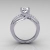 Modern Bridal 950 Platinum 1.0 Carat CZ Diamond Solitaire Ring R145-PLATDCZ-2
