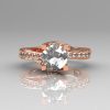 Modern Bridal 14K Rose Gold 1.0 Carat CZ Diamond Solitaire Ring R145-14KRGDCZ-4