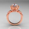 Modern Antique 10K Rose Gold 1.5 Carat CZ Diamond Classic Armenian Solitaire Wedding Ring AR107-10KRGDCZ-2