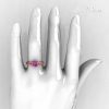 Classic French 10K Pink Gold 1.0 Carat Princess Lilac Amethyst Solitaire Engagement Ring AR125-10PGLAA-4