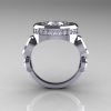 Modern 950 Platinum 1.0 Carat CZ Diamond Designer Engagement Ring R163-PLATGDCZ-2