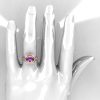 Classic 14K Rose Gold 1.5 Carat Lilac Amethyst Diamond Solitaire Wedding Ring R115-14KRGDLA-5