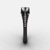 14K Black Gold Cubic Zirconia Diamond Wedding Ring Engagement Ring NN101-14KBGDCZ-4