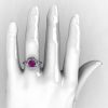950 Platinum Amethyst Wedding Ring Engagement Ring NN102-PLATAM-5