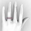 French Bridal 14K White Gold Pink Sapphire Wedding Band R185B-14KWGPS-5