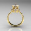 14K Yellow Gold Diamond 1.0 Carat Cubic Zirconia Tulip Solitaire Engagement Ring NN119-14KYGDCZ-2