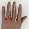 Classic French 14K Yellow Gold 1.0 Carat Ruby Lace Ring R175-14YGR-5