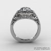 Italian 950 Platinum 1.0 Ct Cubic Zirconia Diamond Engagement Ring Wedding Ring R280-PLATDCZ-2