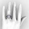 High Fashion 14K White Gold 3.0 Ct Cubic Zirconia Diamond Designer Wedding Ring R407-14KWGDCZ-4