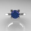 Modern Armenian 14K White Gold Lace 1.0 Ct Alexandrite Solitaire Engagement Ring R308-14KWGAL-3