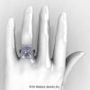 Modern Bridal 10K White Gold Radiant Cubic Zirconia Diamond Honeymoon Cocktail Ring R292-10KWGDCZ-4