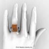 Modern Bridal 10K White Gold Radiant 15.0 Ct Peach Sapphire Diamond Honeymoon Cocktail Ring R292-10KWGDPES-4