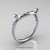 Art Masters Vintage 14K White Gold 3.0 Ct Alexandrite Diamond Wedding Ring Set R167S-14KWGDAL-3