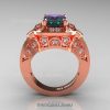 Art Masters Classic 14K Rose Gold 2.0 Ct Alexandrite Diamond Engagement Ring Wedding Ring R298-14KRGDAL-2