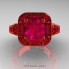 Art Masters Classic 14K Red Gold 2.0 Ct Ruby Engagement Ring Wedding Ring R298-14KREGPBR