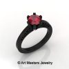 14K Black Gold New Fashion Gorgeous Solitaire 1.0 Carat Ruby Bridal Wedding Ring Engagement Ring R26N-14KBGR-3