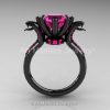Art Masters Exclusive 14K Black Gold 3.0 Ct Pink Sapphire Cobra Engagement Ring R602-14KBGPS-2