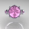 Art-Masters-Vintage-14K-White-Gold-3-Ct-Light-Pink-Sapphire-Solitaire-Ring-Wedding-Ring-R167-14KWGLPS-T
