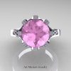Modern-14K-White-Gold-3-Carat-Light-Pink-Sapphire-Crown-Solitaire-Wedding-Ring-R580-14KWGLPS-T
