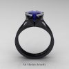 Neomodern-14K-Black-Gold-1-5-Carat-Princess-Blue-Sapphire-Engagement-Ring-R389-14KMBGBS-F