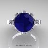Renaissance-14K-White-Gold-3-Carat-Blue-Sapphire-Crown-Solitaire-Wedding-Ring-R580-14KWGBS-T