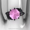 Art Masters 14K Black Gold 3.0 Ct Light Pink Sapphire Dragon Engagement Ring R601-14KBGLPS – Top