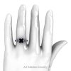 Art Masters Caravaggio 14K White Gold 1.5 Ct Princess Black and White Diamond Engagement Ring R627-14KWGDBD