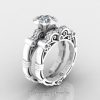 Art-Masters-Caravaggio-14K-Ceramic-White-Gold-1-Carat-White-Sapphire-Diamond-Engagement-Ring-Wedding-Band-Set-R623S-14KCWGDWS-P