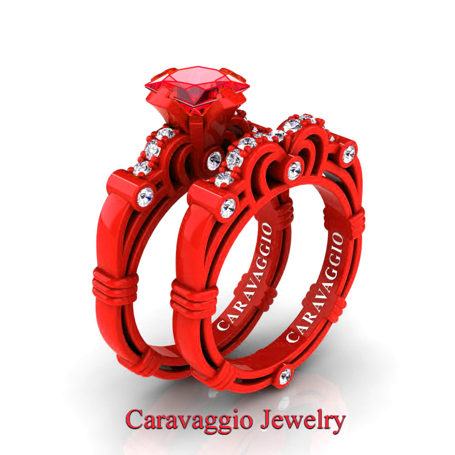 Buy Blue N Red Diamond Ring | Kasturi Diamond