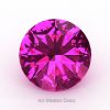 Art Masters Gems Calibrated 1.25 Ct Round Hot Pink Sapphire Created Gemstone RCG0125-HPS