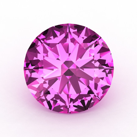 Art Masters Gems Calibrated 2.0 Ct Round Light Pink Sapphire Created Gemstone RCG0200-LPS
