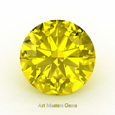 Art Masters Gems Calibrated 2.0 Ct Round Yellow Sapphire Created Gemstone RCG0200-YS