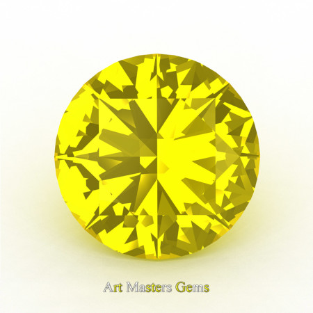 Art Masters Gems Calibrated 5.0 Ct Round Yellow Sapphire Created Gemstone RCG0500-YS