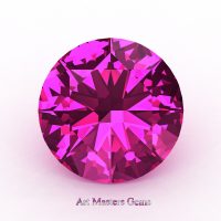 Art Masters Gems Calibrated 5.0 Ct Round Hot Pink Sapphire Created Gemstone RCG0500-HPS