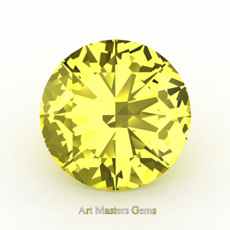 Art Masters Gems Calibrated 1.0 Ct Round Canary Yellow Sapphire Created Gemstone RCG0100-CYS