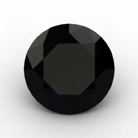 Art Masters Gems Calibrated 1.25 Ct Round Black Sapphire Created Gemstone RCG0125-BLS
