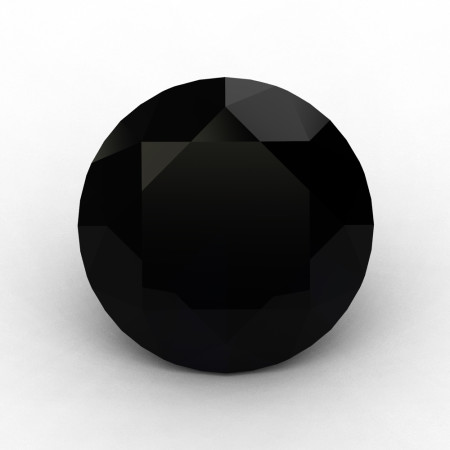 Art Masters Gems Calibrated 1.5 Ct Round Black Sapphire Created Gemstone RCG0150-BLS