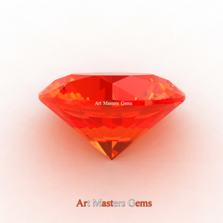 Art Masters Gems Calibrated 3.0 Ct Round Padparadscha Sapphire Created Gemstone RCG0300-POS