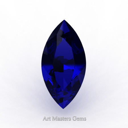 Art Masters Gems Standard 1.0 Ct Marquise Blue Sapphire Created Gemstone MCG0100-BS