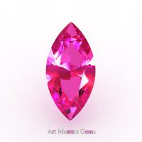 Art Masters Gems Calibrated 1.25 Ct Marquise Pink Sapphire Created Gemstone MCG0125-PS