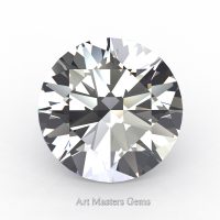 Art Masters Gems Standard 1.5 Ct Round White Sapphire Created Gemstone RCG0150-WS