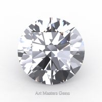 Art Masters Gems Standard 3.0 Ct Round White Sapphire Created Gemstone RCG0300-WS