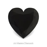 Art Masters Gems Standard 0.5 Ct Heart Black Diamond Created Gemstone HCG050-BD