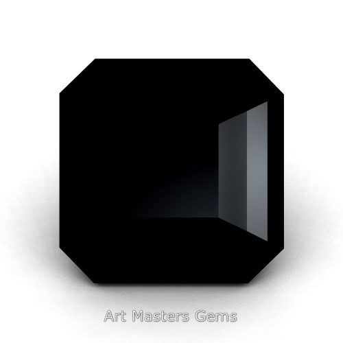 Art Masters Gems Standard 0.75 Ct Asscher Black Diamond Created Gemstone ACG075-BD
