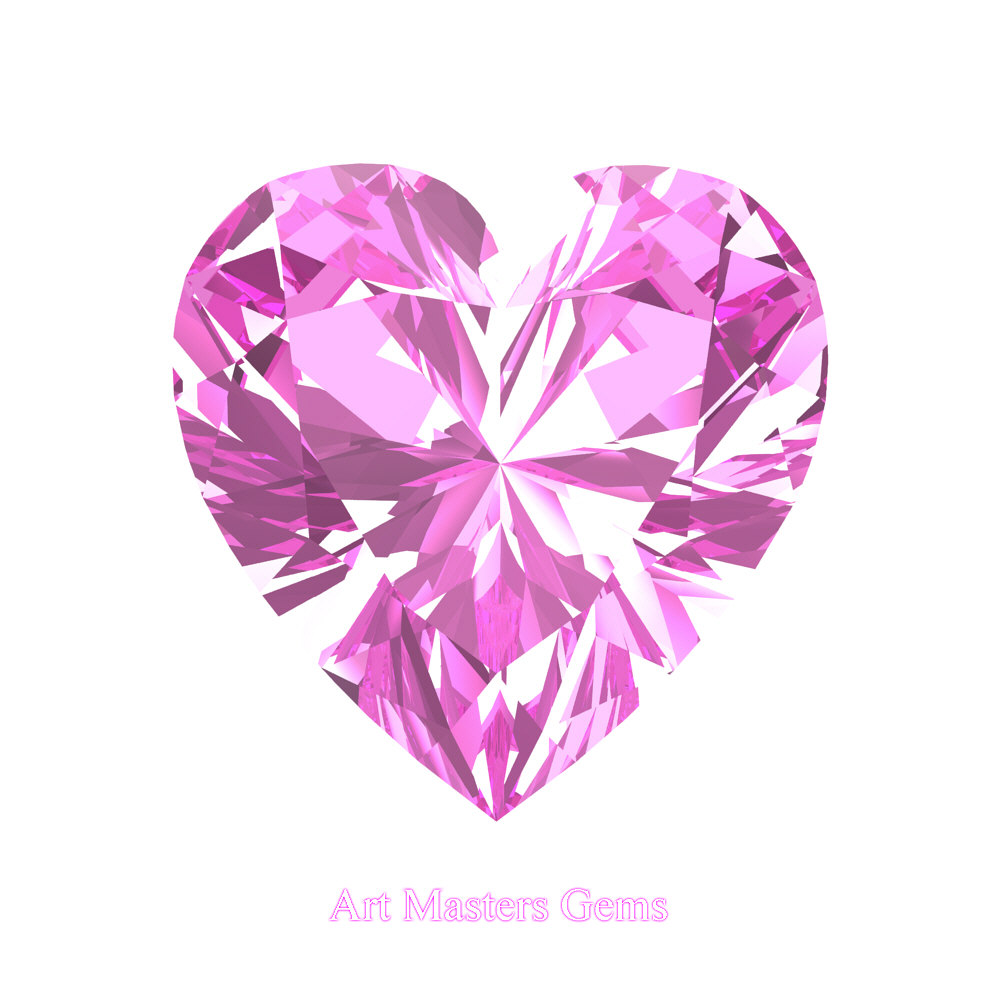 Art Masters Gems Standard 0.75 Ct Heart Blue Sapphire Created Gemstone  HCG075-BS