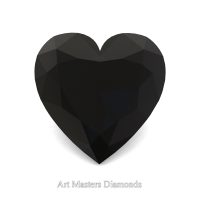 Art Masters Gems Standard 3.0 Ct Heart Black Diamond Created Gemstone HCG300-BD