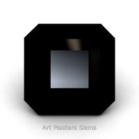 Art Masters Gems Standard 4.0 Ct Asscher Black Diamond Created Gemstone ACG400-BD
