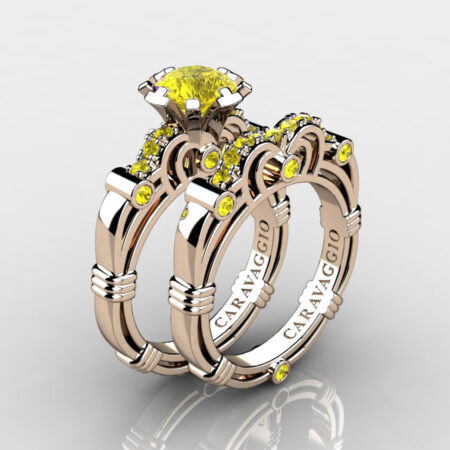 Art-Masters-Caravaggio-14K-Rose-Gold-1-0-Carat-Yellow-Sapphire-Engagement-Ring-Wedding-Band-Set-R623S-14KRGYS-P